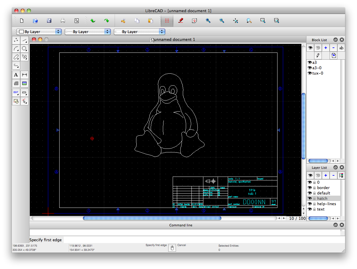 LibreCAD Screenshot